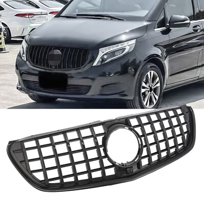 Passt für Mercedes V-Klasse W447 Kühlergrill Glanz Schwarz GT Panamericana Grill