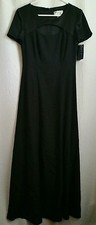 ADRIANNA PAPELL Boutique NWT Black Long Gown Evening Dress Regular Sz 6 