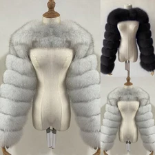 Women Real Raccoon Fur Fox Silver Fox Red Fox One Sleeve Two Sleeve Lenghth