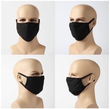 20X Black Unisex Face Mask Reusable Washable Cover Masks Cloth Men Women Bulk