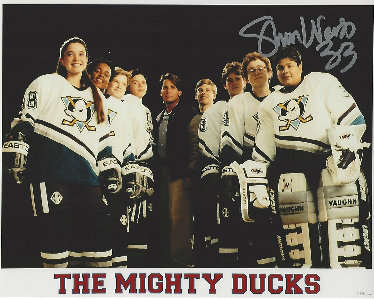 Maillot de hockey CCM signé Shaun Weiss « Goldberg » Mighty Ducks