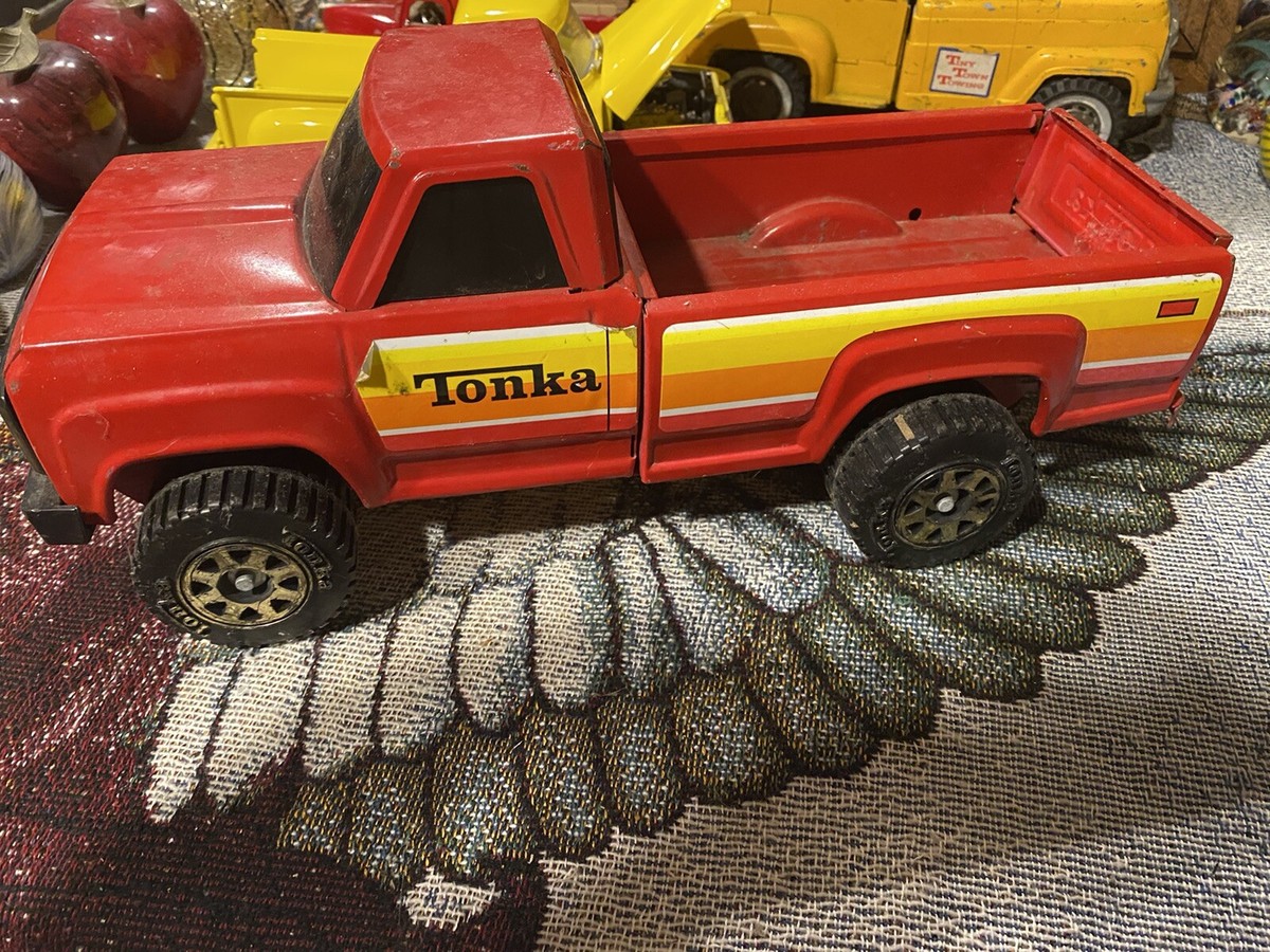 Vintage 1980's Tonka XR 101 Red Pick Up With Black “Tinted” Windows Made In  USA