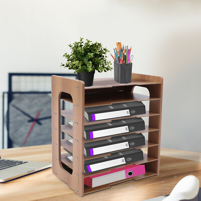 Desktop Organizer Paper File Holder For Home & Office Document Storage Rack
