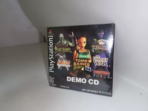 NEW PlayStation Tomb Raider III/Ninja shadow/Unholy War Eidos CD Demo Disc #J26