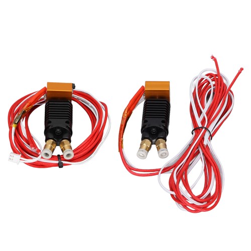 2 In 1 Out Hotend Kit 2 Color Metal 12V 3D Printer Extruder With Silicone NEW - Afbeelding 6 van 12