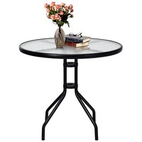 Gartentisch Bistrotisch Mit Schirmloch Aus Glas Balkontisch Terrassentisch