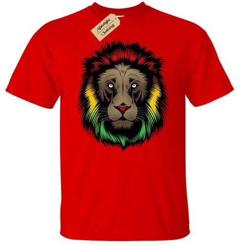 Rasta Lion Mens T-Shirt reggae Jamaican 