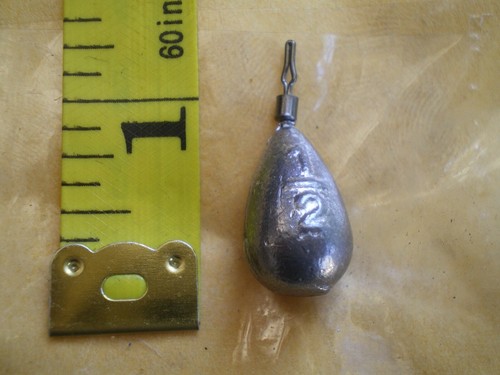 40 PCS. TEARDROP SHOT/PEAR FISHING SINKER 1, 3/4, 5/8, 1/2, 3/8 OZ. 8 EACH - Picture 5 of 6