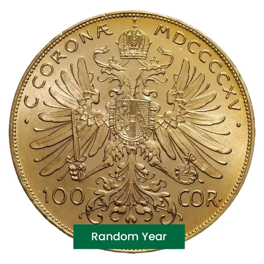 Austrian 100 Coronas Gold Coin BU - Random Year (0.9802 oz)