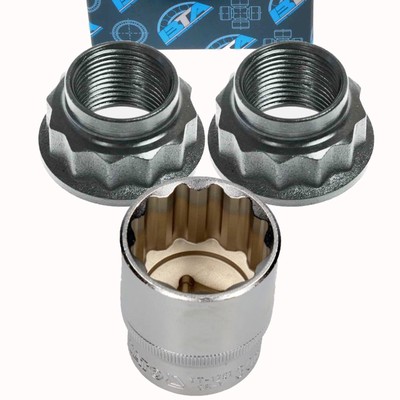 2x BTA Achsmutter + Stecknuss 30mm Vorne für YARIS AVENSIS COROLLA PRIUS AURIS