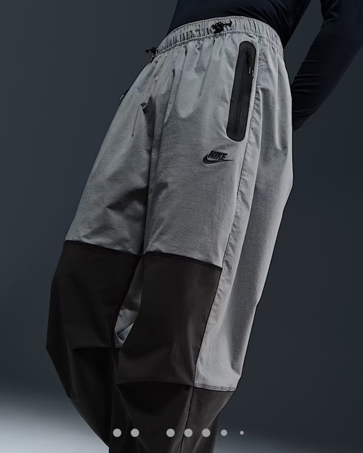 Nike Tech Woven Oversized Pants Size Small Men Cool Grey