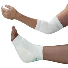 TIDI 6224XL Heel and Elbow Protectors with Foam Pads ― Extra Large ― White ― ...