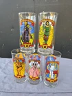 Lot of 5 Vintage 1989 Wizard of Oz 50th Anniversary Coca-Cola Collectors Glasses