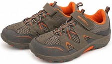 Merrell Trail Chaser Boys Size 5M Grey Orange Athletic Hiking Sneakers MK261261