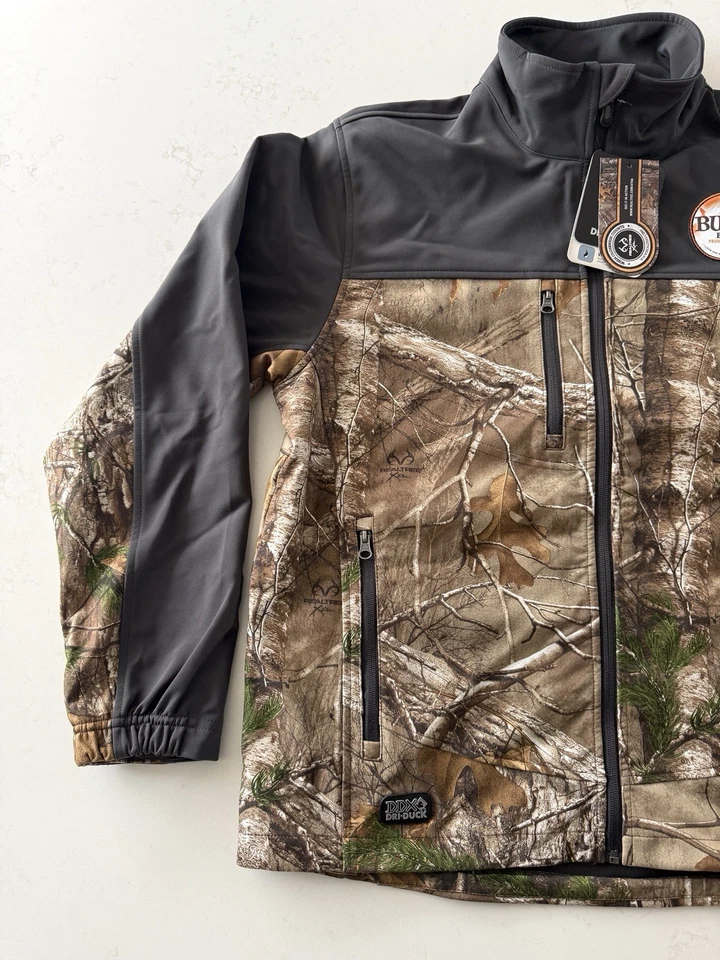 NWT Dri Duck Motion Soft Shell Jacket Realtree Xtra Camo - Busch Beer - Men’s L - Image 2 of 4