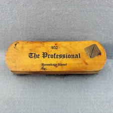 Vintage The Professional 100 Horsehair Shoe Shine Brush Wood Handle Model 102