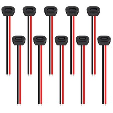 10PCS Type-C Female 2Pin USB Connector Waterproof with 10pcs