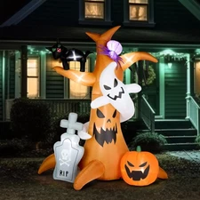 VINGLI 8FT Tall Halloween Inflatables Outdoor Decorations, Blow Up Scary tree