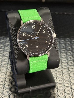 Jaxon Edwin Swiss Movement Men s Watch - New! - Green Sail Cloth/vegan Leather