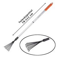 Gartenrechen Laubharke FäCherbesen Laubbesen Harke Rechen Teleskop 78-111 Cm