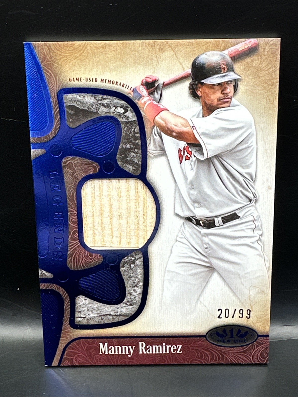 2026 Topps Tier One Manny Ramirez Legend Relic T1LR-MR Blue Foil 20/99 Red Sox