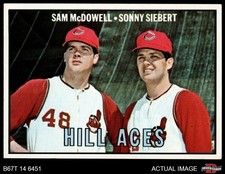 1967 Topps #463 Sam McDowell / Sonny Siebert Tribe Hill Aces Indians 7.5 - NM+