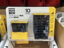 GreenMade Mini Bin 10 Pack Small Storage Containers with Yellow Lids