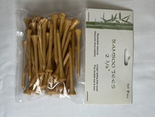 20 Hurricane Golf 2 3/4" Natural Bamboo Golf Tees 50 Packs 1000 Total Tees