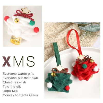 Tiny Felted Festival Tree Hanging Decoration For Mantels Bedroom Car Interiors