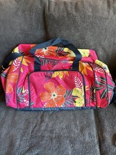 Thirty One Large Travel Bag Tote Tropical Garden, Pink,