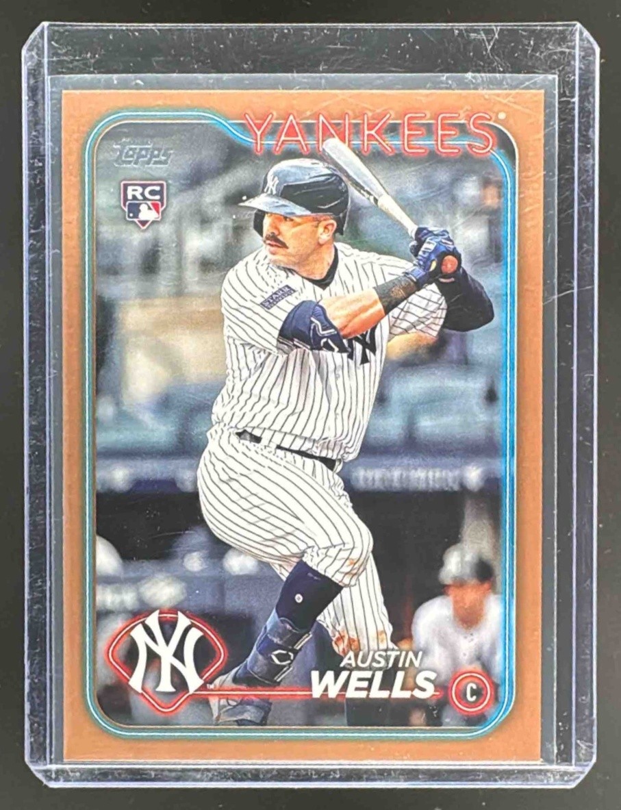 Austin Wells 2024 Topps #624 Gold Rookie RC /2024