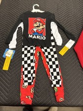  219 Super Mario Bros Kids Pajama 4 Piece Set Size 4T