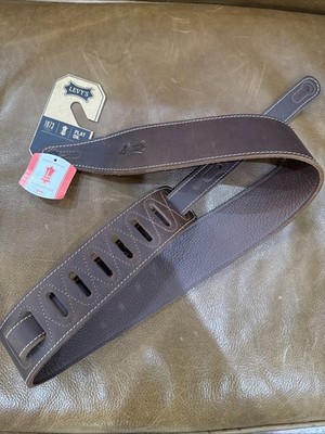 Levy's M17BSS-BRN 2.5'' Wide Pull-Up Butter Leather Guitar Strap - Brown NWT