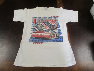 Vintage Terry Labonte #14 Kelloggs corn flakes Nascar T shirt Autographed Size M