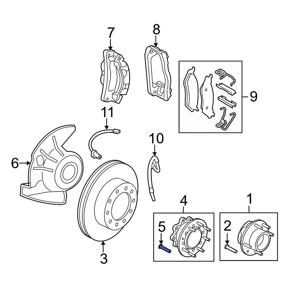For Ford F-250 Super Duty 2011-2016 Ford 2C2Z1107AA Front Wheel Lug Stud Foto 2 de 2