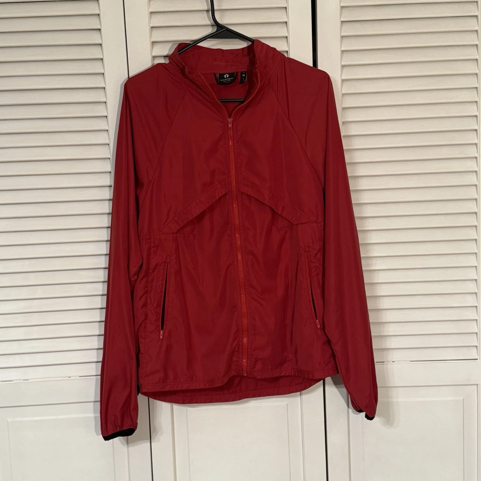 Bearded Goat Full Zip Up Jacket Red Size Small Lumbar Pocket Outdoor Hiking image 2