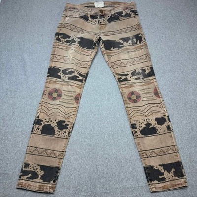 Current Elliot Skinny Ankle Jeans Size 28 Vintage Tribal Pattern Stretch Denim