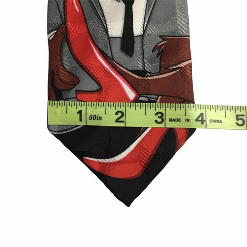 Looney Tunes Tasmanischer Teufel Krawatte schwarz kirschrot Liebe Herz Neuheit - Bild 7 von 8