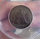 1876-CC Seated Liberty Quarter ANACS VG8 Details Cleaned