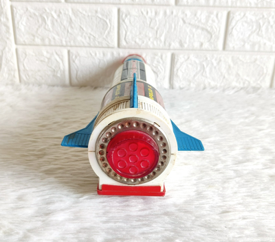 1960s Apollo-X Moon Challlenger Tinplate Rocket Space Toy TN