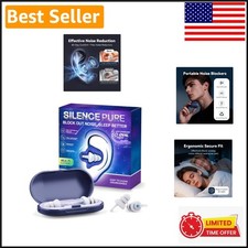 Reusable Silicone Ear Plugs for Sleeping - 35dB Noise Protection Travel Case