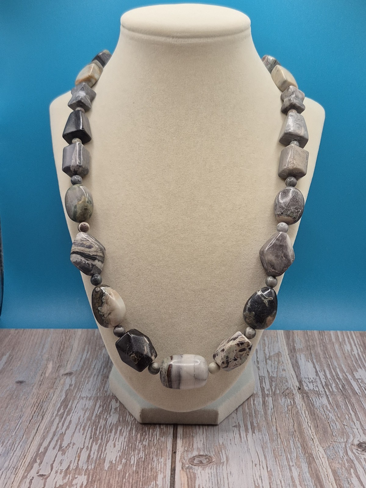 Signed Jay King DTR Statement Chunky Natural Jasp… - image 1