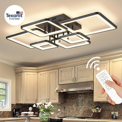 Modern LED Ceiling Light Fixture Black Kitchen Lighting Fixtures Ceiling for Bed