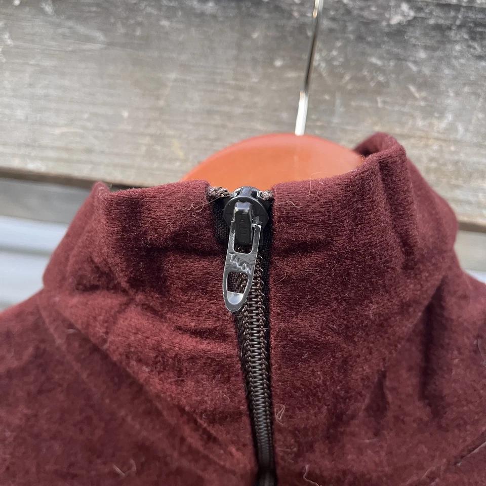 Camisa Pullover Vintage Años 70 Disco Terciopelo Garra Cremallera Talla L Vino Borgoña  Foto 2 de 3