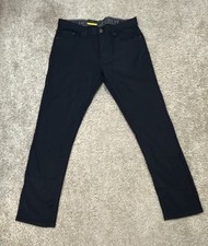 JACHS New York Straight Fit Flex Waistband 5-Pocket Pants Navy Cotton