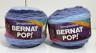 Bernat Pop! Blue Chambray Yarn - Discontinued - New - Set of 2 Cakes