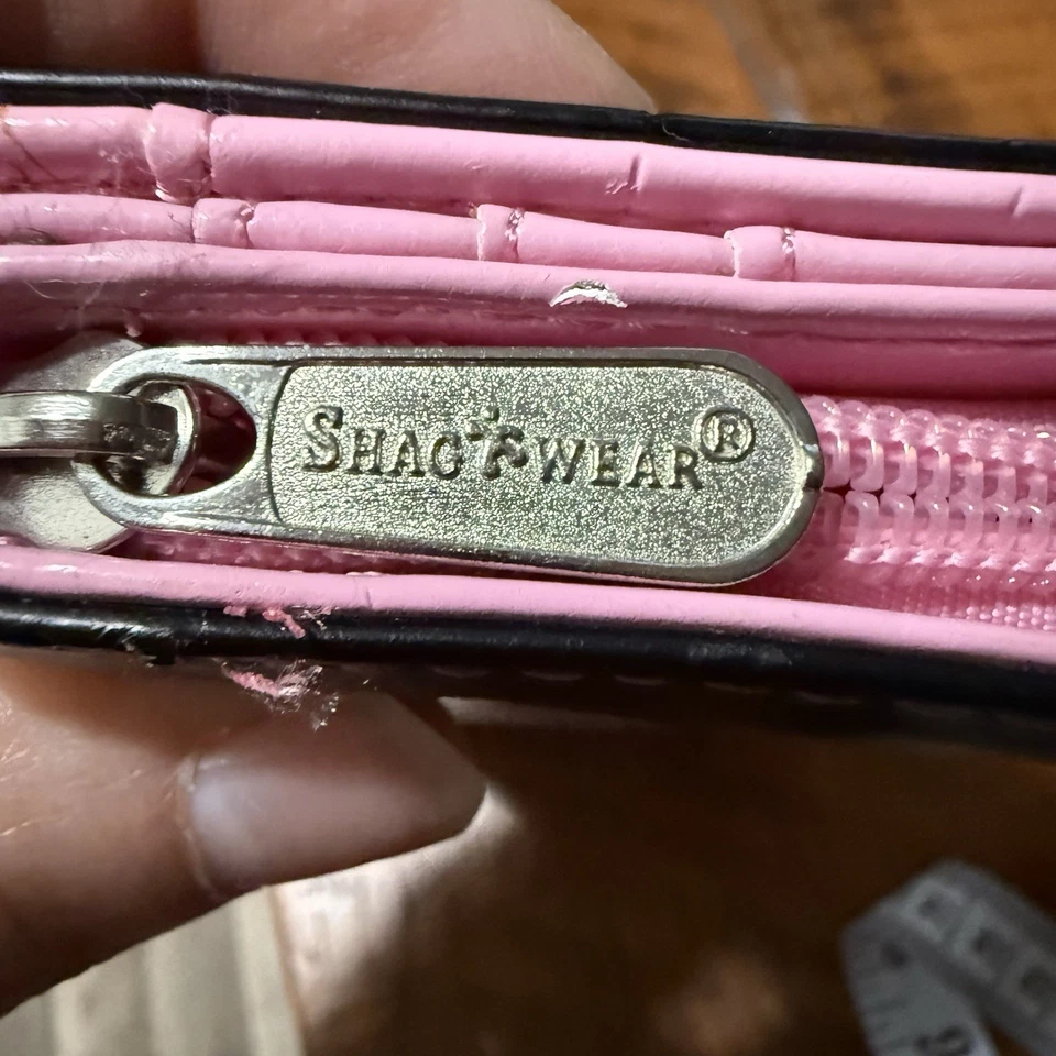 Cartera grande de cuero sintético Shag Wear para mujer - Penguin Love, rosa Foto 4 de 4