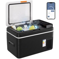 Outsunny 30L Compressor Car Fridge Freezer, Camping Refrigerator, Black