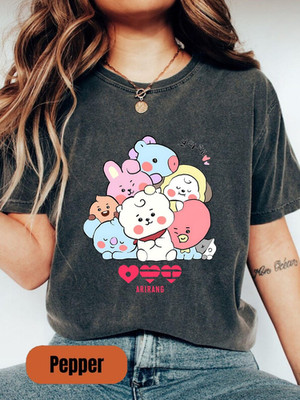 Cute Korean Cartoon Tee Kpop Style Oversized Shirt