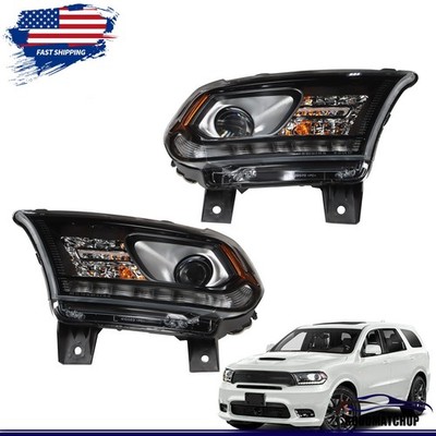 HID Headlights Headlamps For 2016-2020 Dodge Durango w/DRL Left+Right Side